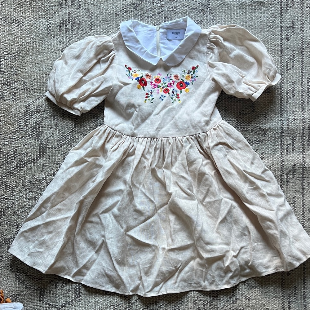 Elegant Floral Embroidered Kids Dress